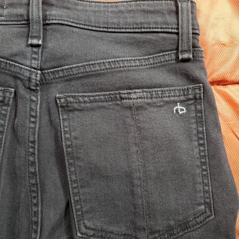 Rag & Bone Womens Nina Black High Rise Velvet Skinny Pants Jeans Size 26‎